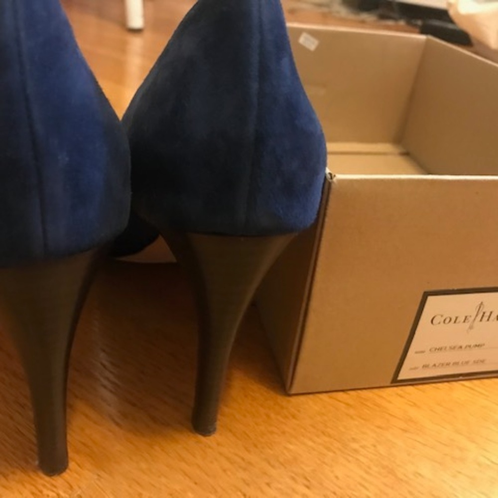 Cole Haan Blue Suede Chelsea Pump